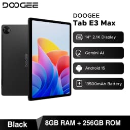 Global Version DOOGEE Tab E3 Max Tablet PC Android 15 Gemini AI 14'' 2.1K Screen 8GB RAM 256GB 13500mAh Large Battery Smart Pad
