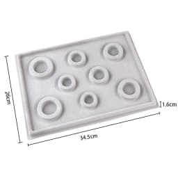 1PC Grey Flocked Bead Board Bracelet Necklace Beading Organizer Tray Beading Accessories Measuring Tool For Jewelry Making
