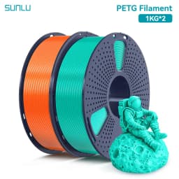 SUNLU 2KG 3D PLA/PETG/PLA PLUS/Clear Filament 1.75mm 2Roll 1KG 3D Printer Neatly Wound Filament for 3D Printer & 3D Pen