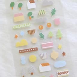 Korean Import Suatelier Cream Simple Live Paper Stickers Scrapbooking Diy Journal Stationery Sticker Decor School Supplies 1169