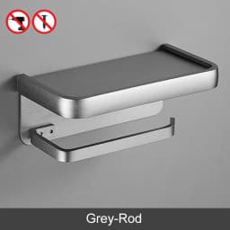 ELLEN Black Toilet Paper Holder Multifunction Bathroom Storage Shelf Roll Paper Holder EL609