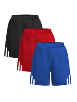 Boys Summer 3PCS Set Solid Color Sports Shorts Quick Dry Mesh Material Casual Comfortable Shorts Suitable for Leisure Sports