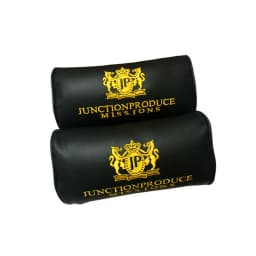JP Pillows Junction Produce Black White Great Leather Neck Pillow Bolster Hold Throw Cushion Auto Seat Headrest Backrest