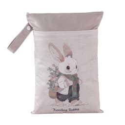 Babyshow 1PC Washable Wet Dry Bag Wetbag for Baby Diapers Nappies Waterproof Reusable Diaper Bag with Two Zippers 25cmx35cm