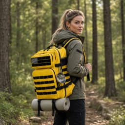 45L Tactical Travel Backpack Molle Storage Bag Large Capacity Multi Pocket Wear Resistant Camping Hiking Trekking Rucksack Durable Outdoor Mountain Climbing Daypack For Men Women Travellers Bushcraft Wilderness Trip Daily Commute Luggage Bag