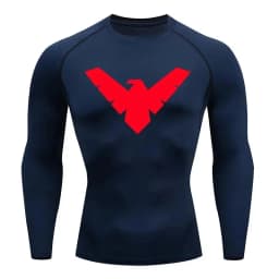 Men's Compression Shirt Short Long Sleeve Quick Dry _ All Season Workout Top for Gym Running Fitness UV Protection