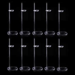 10pcs Transparent Doll Stand Display Holder Plastic Waist Foot Support Rack Bracket DIY Prop Model Dollhouse Accessories