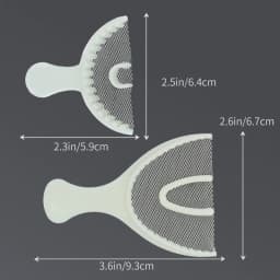 10Pcs Dental Bite Impression Trays Disposable Registration Tray with Net Colorful Teeth Holder Mold Posterior Anterior Front