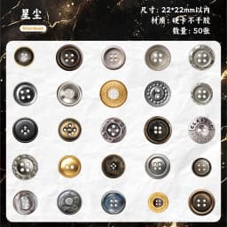 50pcs Kawaii Stationery Stickers button Junk Journal Planner Decorative Sticker Scrapbooking