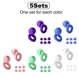 HUAK Soft Silicone Earplugs Noise Cancellation, Comfortable, Sleeping Earplugs Swimming Earplugs Silicone - Ear Tips In XS/S/M/L