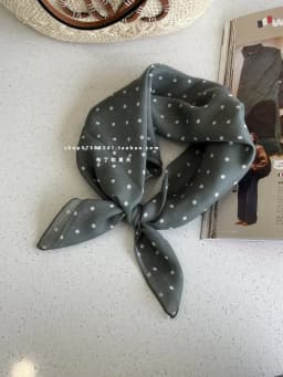 Cotton and Linen Square Towel Floral Polka Dot Scarf Literary Mori Headscarf Headband Bag Strap Female Japanese Korean Popular