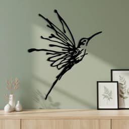 1pc Metal Hummingbird Wall Decor - Detachable Realistic Bird for /Outdoor,, - Elegant -Themed Decoration Suitable for Botanical