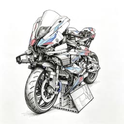 1920PCS MOC Technical M1000RR Motorcycle Building Blocks Collectible Display Motorbike Model Assembly Toy Birthday Gift for Boys