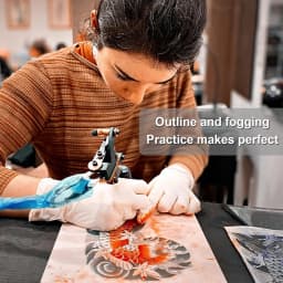 A4 Size Tattoo Practice Skin 3/1mm Double Side Silicone Permanent Makeup Eyebrow Synthetic Leather Training Fake Skin Accessory