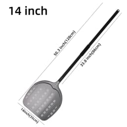 12 13 14Inch Pizza Peel Long Handle Turning Aluminum Pizza Turner Nonstick Baking Tool Perforated Paddle Kitchen Accessory