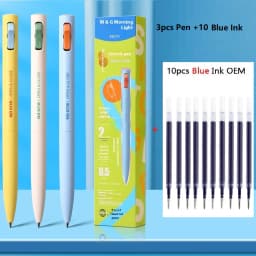 M&G K6701 Gel Pen Side Pressure Switch Double Bead Bullet Head 0.5mm Black Low Center of Gravity Speed Drying Writing Stationery