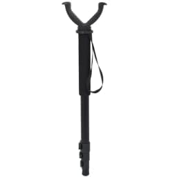 Aluminum Hunting Shooting Accessory V Shaped Rotating Yoke Monopod Telescopic Shooting Stick Hunting Stick with Shoulder Strap