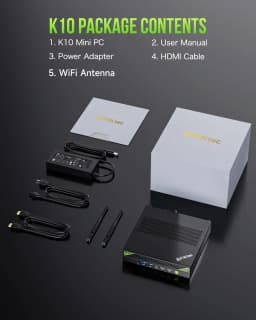 GMKtec K10 Mini PC Workstation Intel Core i9-13900HK DDR5 5200MT/s 3*M.2 SSD NVMe Rich Interface 8*USB WiFi6 BT5.2 Office PC