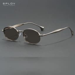 Luxury Trend Retro Small Oval Metal Frame Sunglasses UV400 Protection Anti Glare Lightweight Eyewear for Driving Travel Outdoor