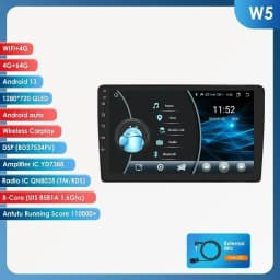 Hizpo CarPlay Android 14 Auto Radio for For Audi A4 B6 B7 S4 RS4 1999-2008 Seat Exeo 4G Car Multimedia GPS 2din Autoradio System
