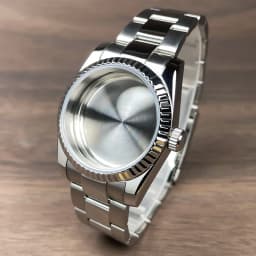 36mm/39mm Fluted Bezel NH35 Case For SK DJ Replacemet Part Sapphire Glass Stainless Steel Fit Nh35 Nh36 Movement Watch Case NH35