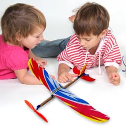 1-20PCS DIY Hand Throw Flying Planes Elastic Rubber Band Powered Flying Airplane Plane Model Toys For Children