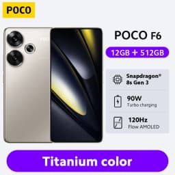 POCO F6 Smartphone Snapdragon®8s Gen 3 50MP Camera 6.67" 1.5K 120Hz DotDisplay 90W charging 5000mAh 5G NFC