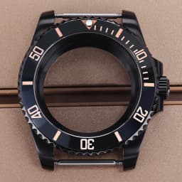 PVD Black NH35 40mm Men's Watch Case Sapphire For SUB Seiko NH35 NH36 NH38 NH34 Miyota 8215 ETA 2824 Movement Yacht-Master 20ATM