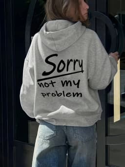 Basic Polyester Hoodie Alphabet Print 100_ Polyester Women Autumn and winter Comfortable Pullover Crewneck Loose Female Clothes