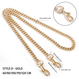 CRAZYSMITH Metal Bag Chain Transformation Bag Strap Replacement Underarm Crossbody Shoulder Handbag Extension Chains Accessories