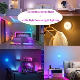 Night Light LED With PIR Motion Sensor Rechargeable USB Kitchen Cabinet RGB Lamp For Bedroom Room New Year Decoration