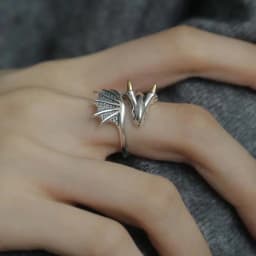 PANJBJ  925 Sterling Silver Double Layer Ring for Women Girl Gift Geometry Hollowing Out Minimalism Fashion Jewelry Wholesale