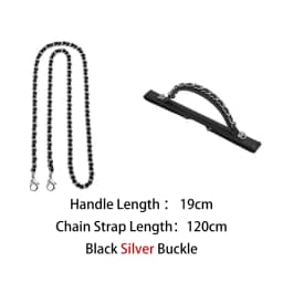 Cowhide Leather Chain Top Handle,Wear-through Handle Replacement Accessories Compatible with WOC Wallet On Chain Bag