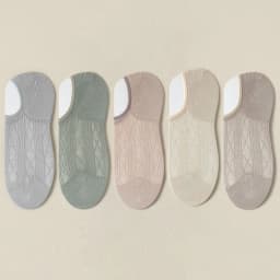 5 Pairs Women Summer Thin Invisible Socks Silicone Non-slip Mesh Breathable Boat Sock Low Cut No-show Female Slippers Socks