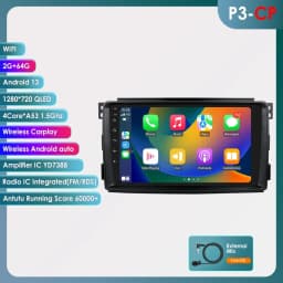 Android Car Radio For Smart Fortwo 451 2005-2010 Wireless CarPlay Android Auto Car Multimedia GPS 2din autoradio Octa Core 7862