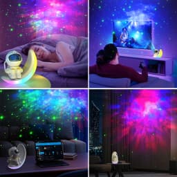 Astronaut Galaxy Projector Moon Night Light Star Ceiling Projector Galaxy Light with Timer and Remote Starry Nebula LED Lamp