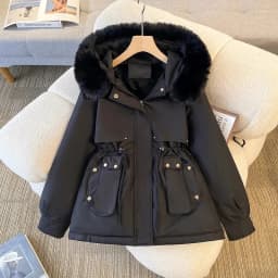 Ladies Down Cotton Jacket 2025 Mid Length Version Temperament Women's Winter Parka Coat Korean Version Fashion Female Outerwear