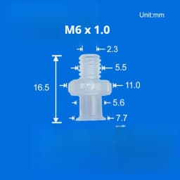 5PCS/lot Plastic Polypropylene Luer Lock Adapter Luer Lock to Thread 1/4-28UNF,10-32UNF,M6,M5,G1/8