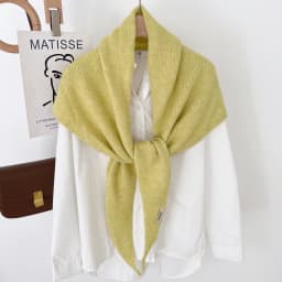 2025 Wool Winter Scarf For Women Warm triangle Knit Scarves Hijab Solid Lady Shawl Wrap Female Pashmina Bandana Head Scarf
