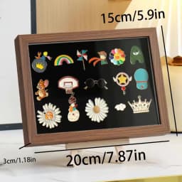 Wall-Mounted Clear Acrylic Badge Display Case Dustproof Pin Medal Storage Box for Collectibles Brooches Commemorative Badges
