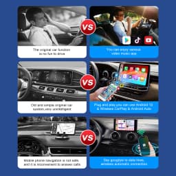Android 13 Ai Box Wired to Wireless Carplay Android Auto Adapter WiFi For Youtube Nexflit Cars Smart Ai Box Bulit in Play Stroe