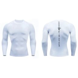 Sword Print Long Sleeve Compression Shirt for Men Athletic Quick Dry Tshirts Tops Gym Workout Running Baselayers Undershirts