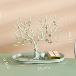 Jewelry Display Stand Tray Tree Storage Racks Earrings Necklaces Rings Jewelry Boxes Case Desktop Organizer Holder Make Up Decor