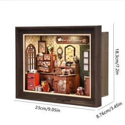 DIY Book Nook Kit 3D Wooden Puzzle LED Light Miniature Dollhouse Bookshelf Insert Photo Frame Ornament Friends Birthday Gifts