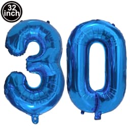 Blue Large Numbers Balloon 32 Inch 0 1 2 3 4 5 6 7 8 9 Birthday Digit Bachelorette Balloons Figure Golob Party Ballon Decoration