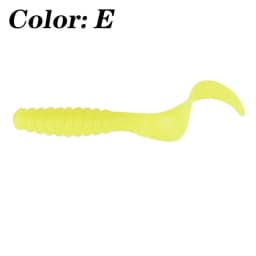 10 Pcs Jig Wobblers Worm Soft Lure 4.8cm 1.2g Shrimp Fishy Smell Spiral Tail Artificial Silicone Bait Swimbait Fishing Tackle