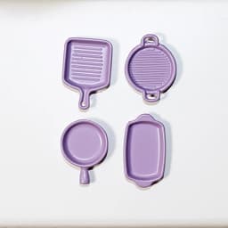 4Pcs 1/12 Dollhouse Miniature Accessories Mini Alloy Small Steak Dish Model Simulation Plate Toys for Doll House Decoration