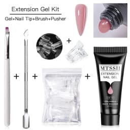 5PCS/Set 20ml Poly Nail Extension Gel Set Soak Off UV LED Acrylic Crystal White Clear Nude Pink Gel Nail UV Construction Gel Kit