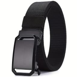 New Automatic Buckle Belt, Canvas Tactical Workwear Casual Outdoor Military Training Pants Belt For Men