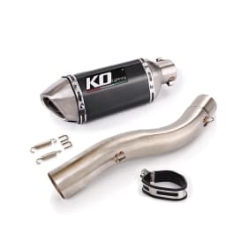 For Ducati Scrambler 800 821 Motorcycle Exhaust System Middle Connect Link Pipe Section Tube 51mm Muffler Baffler With DB Killer